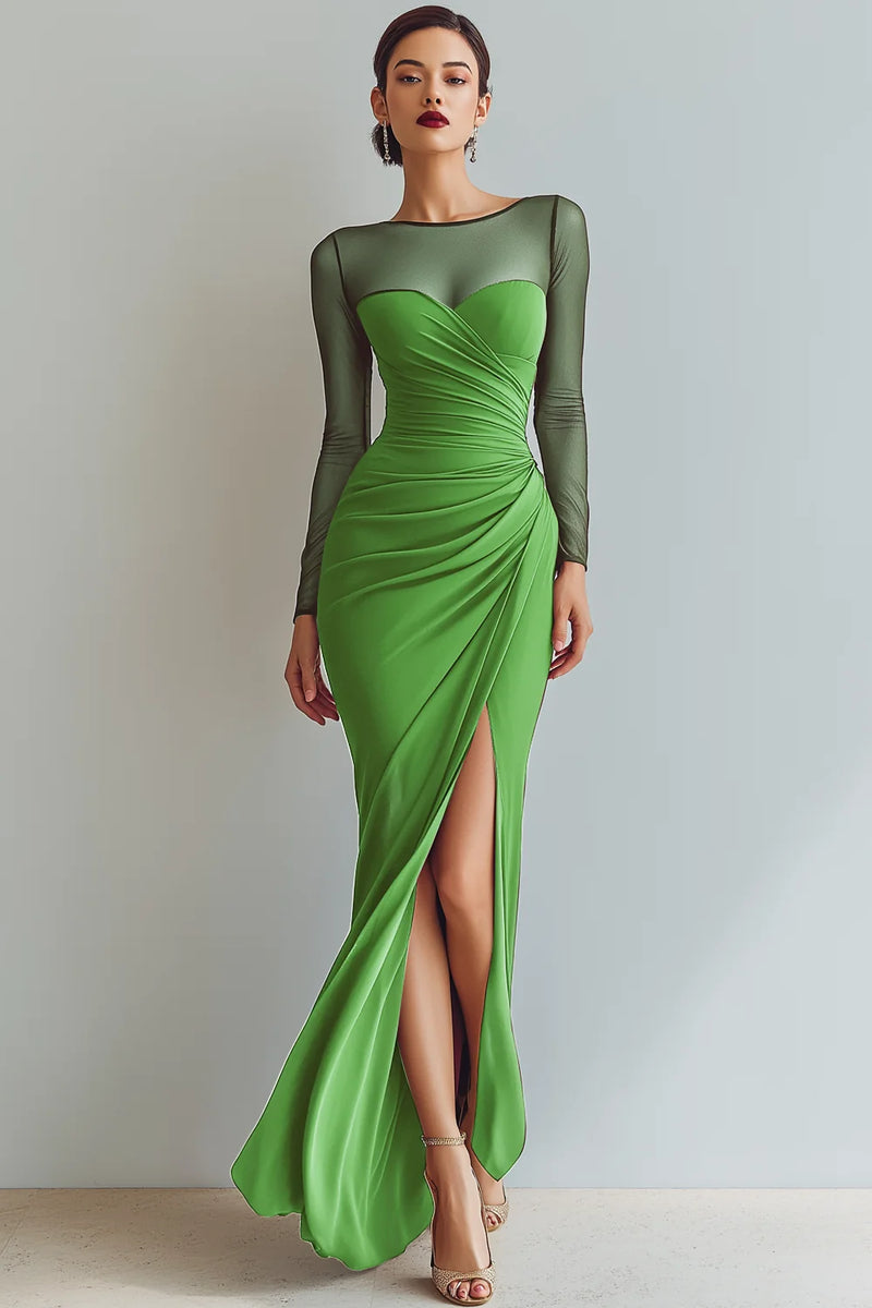 Laden Sie das Bild in den Galerie-Viewer, Cabernet Bateau Ausschnitt Meerjungfrau Ballkleid