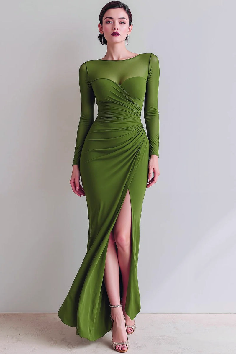 Laden Sie das Bild in den Galerie-Viewer, Cabernet Bateau Ausschnitt Meerjungfrau Ballkleid