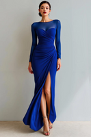 Laden Sie das Bild in den Galerie-Viewer, Cabernet Bateau Ausschnitt Meerjungfrau Ballkleid