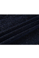 Laden Sie das Bild in den Galerie-Viewer, Glitzernder Marineblauer Pailletten Schal Revers 2 Stück Slim Fit Herren Ballanzüge