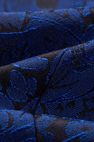 Laden Sie das Bild in den Galerie-Viewer, Jacquard Blau Schal Revers 2 Stück Herren Ballanzüge