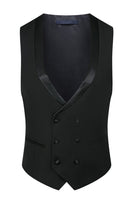 Laden Sie das Bild in den Galerie-Viewer, Herren Weiß Perlen Schal Revers Einreihige 3-teilige Anzüge