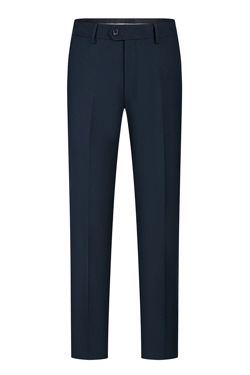 Laden Sie das Bild in den Galerie-Viewer, Stehkragen Jacquard Schwarz 3 Stück Herrenanzüge