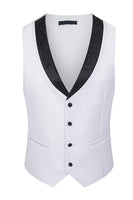 Laden Sie das Bild in den Galerie-Viewer, Herren Schwarze Spitzrevers Perlen Perlen 3 Stück Hochzeitsanzüge