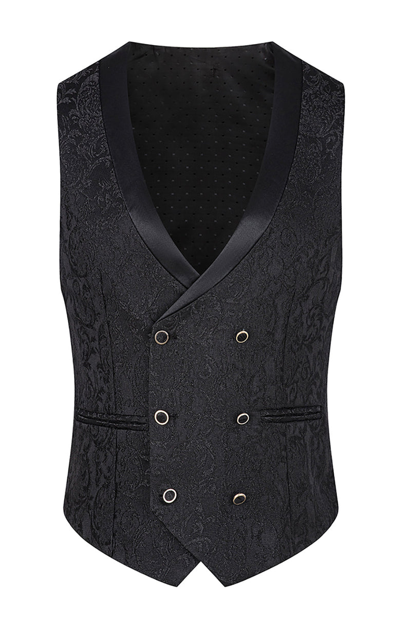 Laden Sie das Bild in den Galerie-Viewer, Dunkelgrün Jacquard Schal Revers 3 Stück Ballanzüge