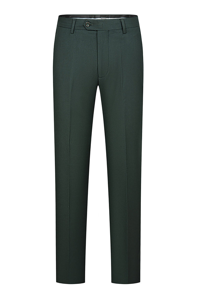 Laden Sie das Bild in den Galerie-Viewer, Dunkelgrün Jacquard Schal Revers 3 Stück Ballanzüge