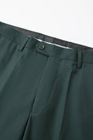 Laden Sie das Bild in den Galerie-Viewer, Dunkelgrün Jacquard Schal Revers 3 Stück Ballanzüge