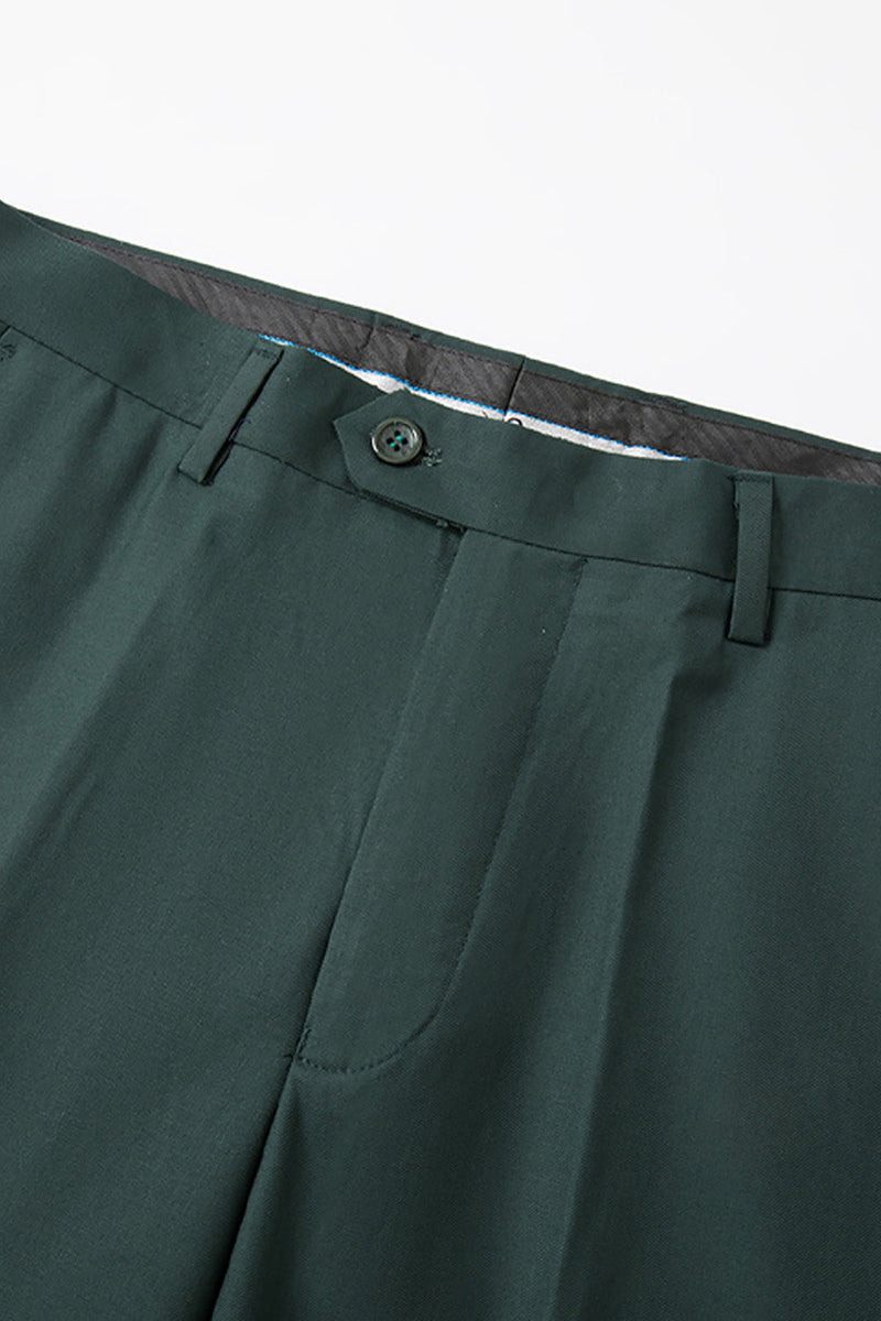 Laden Sie das Bild in den Galerie-Viewer, Dunkelgrün Jacquard Schal Revers 3 Stück Ballanzüge