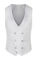 Laden Sie das Bild in den Galerie-Viewer, Dunkelgrün Jacquard Schal Revers 3 Stück Ballanzüge