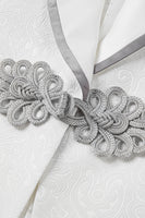 Laden Sie das Bild in den Galerie-Viewer, Jacquard Schwarz Schal Revers 3 Stück Ballanzüge