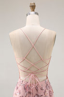 Laden Sie das Bild in den Galerie-Viewer, Blush Meerjungfrau Korsett Appliziertes Langes Ballkleid mit Perlen