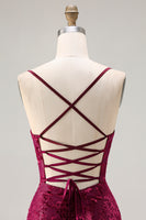 Laden Sie das Bild in den Galerie-Viewer, Dunkelgrünes Samt Etui Langes Ballkleid aus Samt