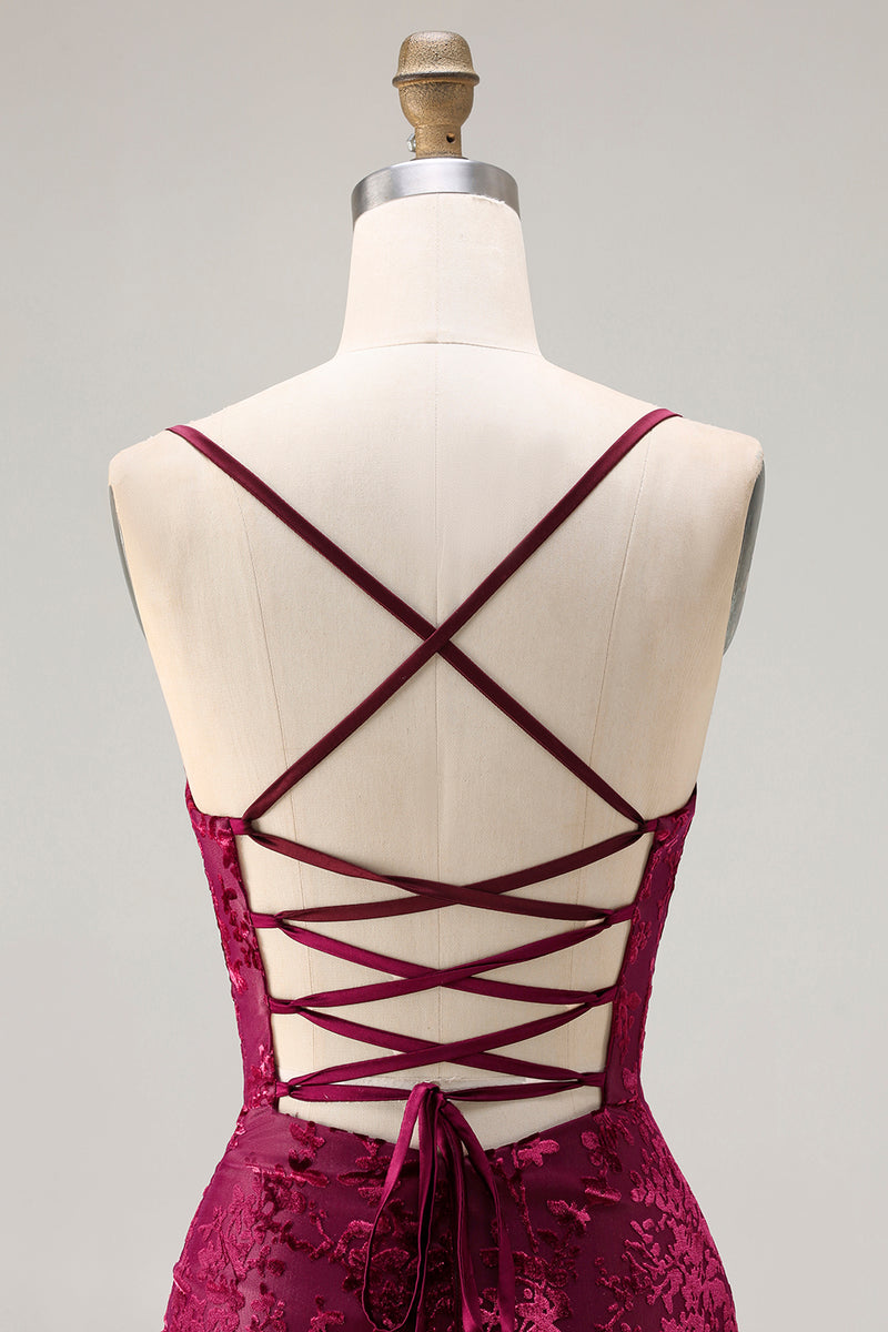 Laden Sie das Bild in den Galerie-Viewer, Dunkelgrünes Samt Etui Langes Ballkleid aus Samt