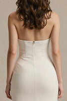 Laden Sie das Bild in den Galerie-Viewer, Elfenbein Meerjungfrauen Herzausschnitt Langes Standesamtkleid