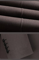 Laden Sie das Bild in den Galerie-Viewer, Kaffee Singel-Anzug mit gekerbtem Revers und Slim-Fit-Anzug mit Brüsten