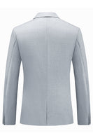 Laden Sie das Bild in den Galerie-Viewer, Schwarze 2-teilige Herrenanzüge mit gekerbtem Revers Singel mit Brust