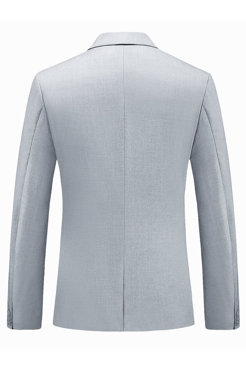 Laden Sie das Bild in den Galerie-Viewer, Schwarze 2-teilige Herrenanzüge mit gekerbtem Revers Singel mit Brust