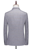 Laden Sie das Bild in den Galerie-Viewer, Graue 3-teilige Einreihige Herrenanzüge mit gekerbtem Revers