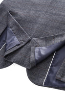 Laden Sie das Bild in den Galerie-Viewer, Dunkelblau Karierte 3-teilige Ballanzüge mit gekerbtem Revers für Herren