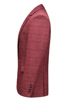 Laden Sie das Bild in den Galerie-Viewer, Dunkelblau Karierte 3-teilige Ballanzüge mit gekerbtem Revers für Herren