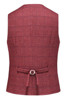 Laden Sie das Bild in den Galerie-Viewer, Dunkelblau Karierte 3-teilige Ballanzüge mit gekerbtem Revers für Herren