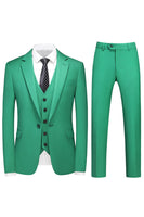 Laden Sie das Bild in den Galerie-Viewer, Herren Violette Einreihige 3-teilige Ballanzüge mit gekerbtem Revers