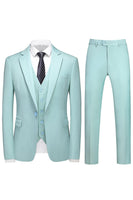 Laden Sie das Bild in den Galerie-Viewer, Herren Violette Einreihige 3-teilige Ballanzüge mit gekerbtem Revers