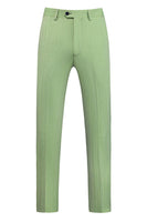 Laden Sie das Bild in den Galerie-Viewer, Hellgrünes Gekerbtes Revers 3-teilige Formelle Herrenanzüge