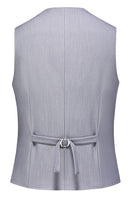 Laden Sie das Bild in den Galerie-Viewer, Hellgraue 3-teilige Herrenanzüge mit gekerbtem Revers