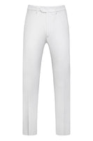 Laden Sie das Bild in den Galerie-Viewer, Weiß 3 Stück Schal Revers Herren Hochzeitsanzüge