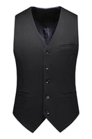 Laden Sie das Bild in den Galerie-Viewer, Schwarze Spitzrevers 3 Stück Satin Herren Ballanzüge