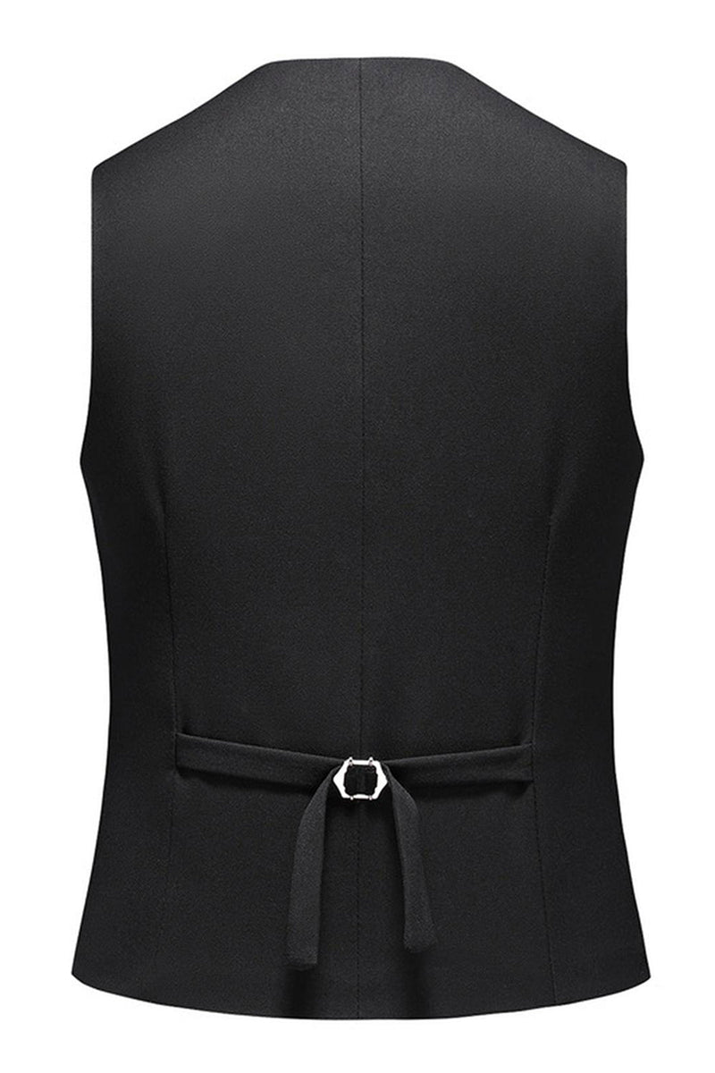 Laden Sie das Bild in den Galerie-Viewer, Schwarze Spitzrevers 3 Stück Satin Herren Ballanzüge