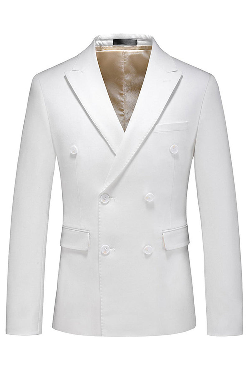 Laden Sie das Bild in den Galerie-Viewer, Schwarze Spitzrevers 3 Stück Satin Herren Ballanzüge