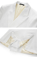 Laden Sie das Bild in den Galerie-Viewer, Schwarze Spitzrevers 3 Stück Satin Herren Ballanzüge