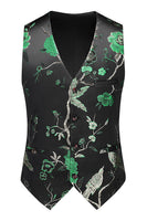 Laden Sie das Bild in den Galerie-Viewer, Blaue 3-teilige Jacquard Anzüge aus Jacquard für Herren mit gekerbtem Revers