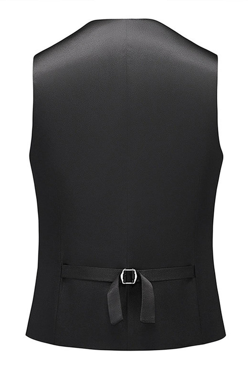 Laden Sie das Bild in den Galerie-Viewer, Blaue 3-teilige Jacquard Anzüge aus Jacquard für Herren mit gekerbtem Revers