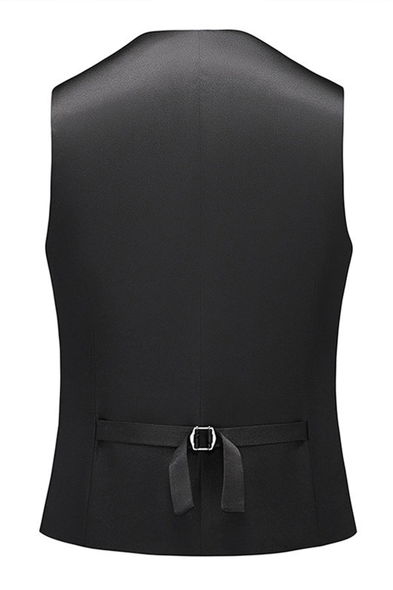 Laden Sie das Bild in den Galerie-Viewer, Blaue 3-teilige Jacquard Anzüge aus Jacquard für Herren mit gekerbtem Revers