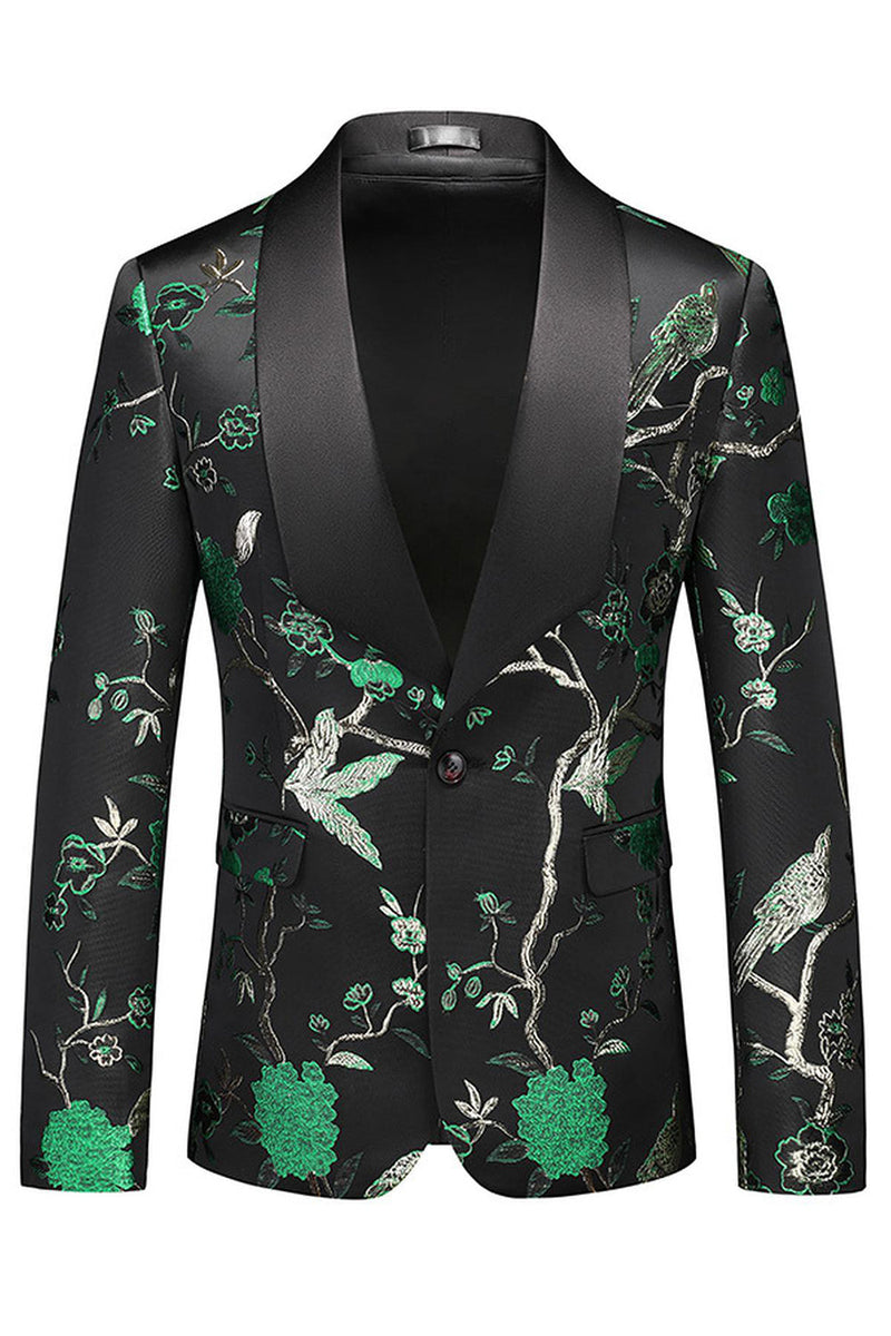 Laden Sie das Bild in den Galerie-Viewer, Lila Schal Revers Jacquard 3 Stück Herren Ballanzüge