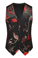 Laden Sie das Bild in den Galerie-Viewer, Lila Schal Revers Jacquard 3 Stück Herren Ballanzüge