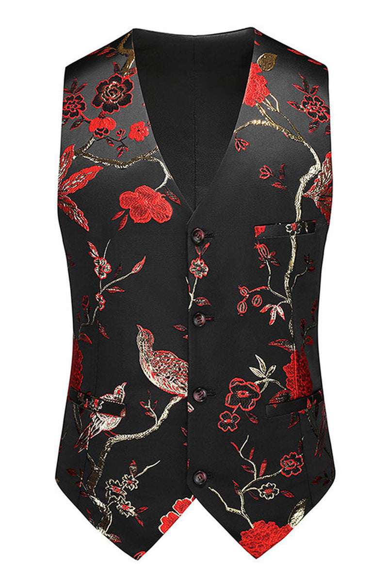 Laden Sie das Bild in den Galerie-Viewer, Lila Schal Revers Jacquard 3 Stück Herren Ballanzüge