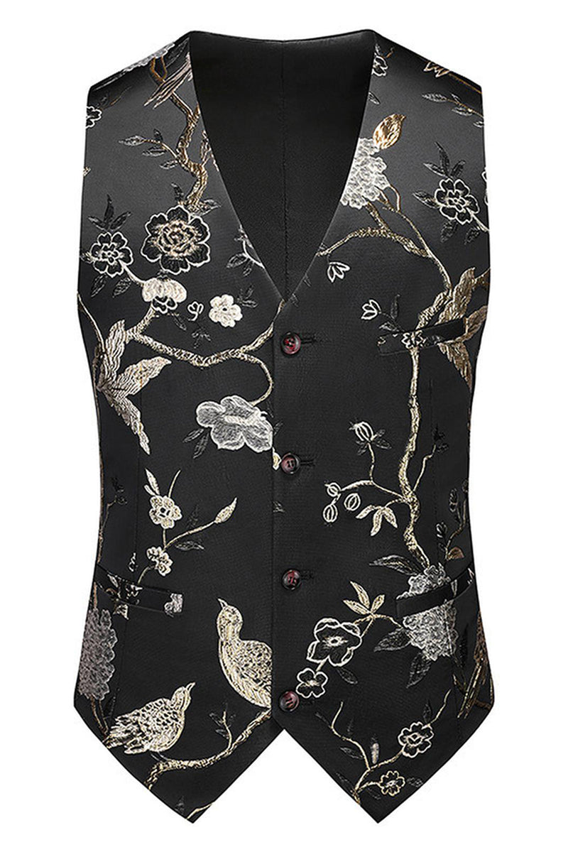 Laden Sie das Bild in den Galerie-Viewer, Lila Schal Revers Jacquard 3 Stück Herren Ballanzüge