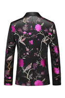 Laden Sie das Bild in den Galerie-Viewer, Lila Schal Revers Jacquard 3 Stück Herren Ballanzüge