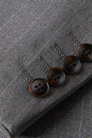 Laden Sie das Bild in den Galerie-Viewer, Graue 2-teilige Einreihige Herren Ballanzüge mit Spitzrevers