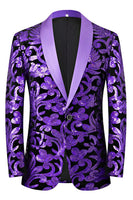 Laden Sie das Bild in den Galerie-Viewer, Grüne 2-teilige Jacquard Schal Revers Anzüge für Herren