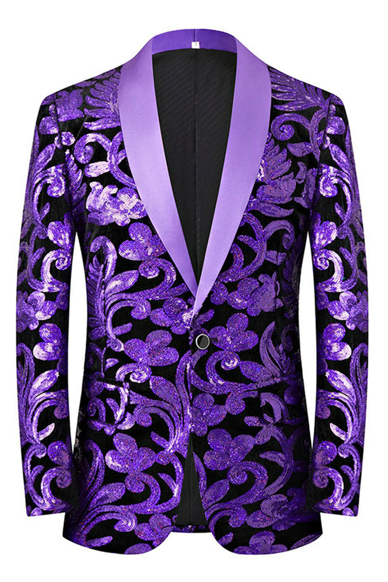 Laden Sie das Bild in den Galerie-Viewer, Grüne 2-teilige Jacquard Schal Revers Anzüge für Herren