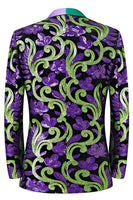 Laden Sie das Bild in den Galerie-Viewer, Grüne 2-teilige Jacquard Schal Revers Anzüge für Herren