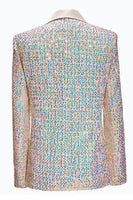 Laden Sie das Bild in den Galerie-Viewer, Glitzernde Champagner 2-teilige Herren Ballanzüge mit Pailletten