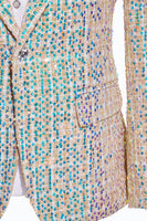 Laden Sie das Bild in den Galerie-Viewer, Glitzernde Champagner 2-teilige Herren Ballanzüge mit Pailletten