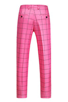 Laden Sie das Bild in den Galerie-Viewer, Rosa Gestreifte 2 Stück Herren Ballanzüge mit spitzem Revers