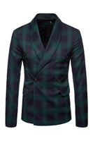 Laden Sie das Bild in den Galerie-Viewer, Marineblauer Schal Revers Gestreifter Herren Ballblazer